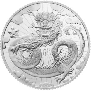 1oz Kinesis Silver Lunar Dragon Rounds 2024