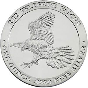 1oz silver Peregrine Falcon round, Baird & Co