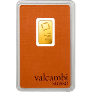 2.5g gold bar valcambi front
