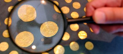 Looking at rare gold coins
